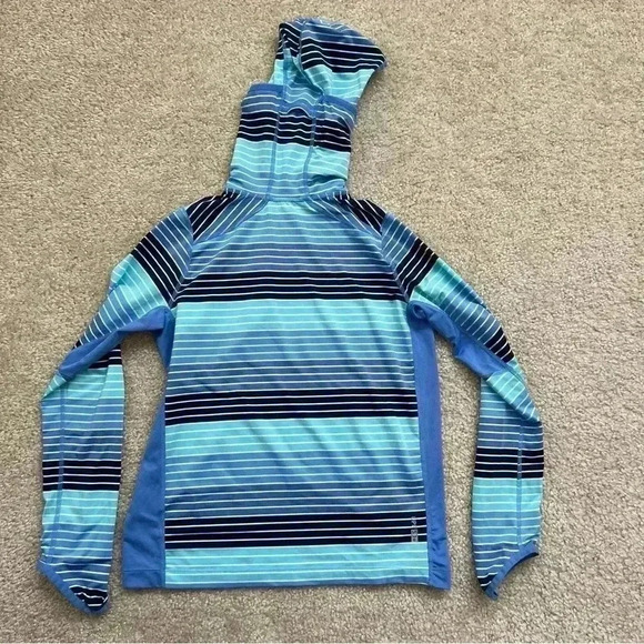 Coolibar Andros Fishing Hoodie Kids Size XL SPF 50+ Outdoor Active Striped. - Picture 2 of 15